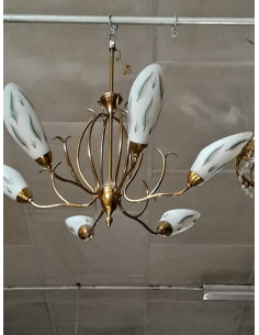 LAMPARA FLORES VERDES