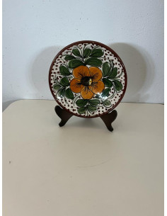 PLATO MARRON FLORAL