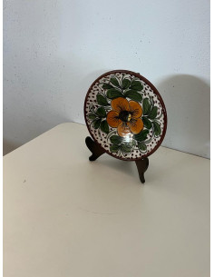 PLATO MARRON FLORAL 2